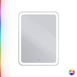 Зеркало Cezares Multicolore CZR-SPC-MC-600-800-RGB-TCH со встроенной RGB подсветкой и сенсорным выключателем, 12V, 60x80