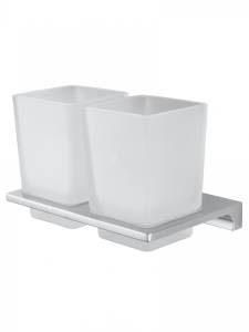 Два стакана Wonzon & Woghand WW-9128 с держателем, хром