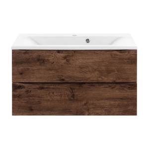 Тумба под раковину Vincea Mia VMC-2MA900RW 900 подвесная, 2 выкатных ящика soft close, R.Wood