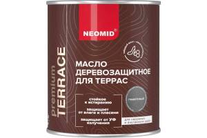 Масло деревозащитное для террас Neomid Terrace шелковисто-матовое графитовое 0.75 л