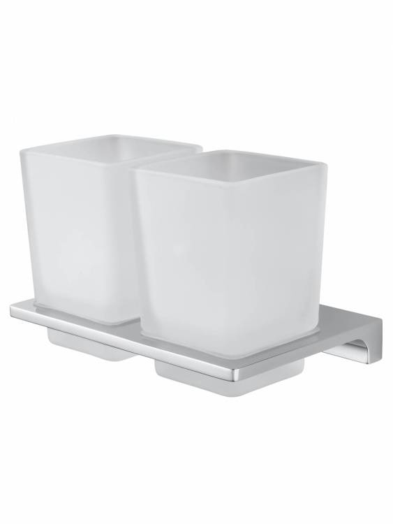 Два стакана Wonzon & Woghand WW-9128 с держателем, хром