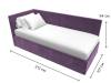 Кровать Лига Диванов Лига-039 122072L фиолетовый левая 90x200 фото 8