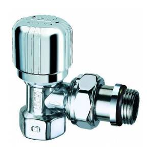 Вентиль FAR термостатический угловой 3/4 ВР (серебрянное покрытие )