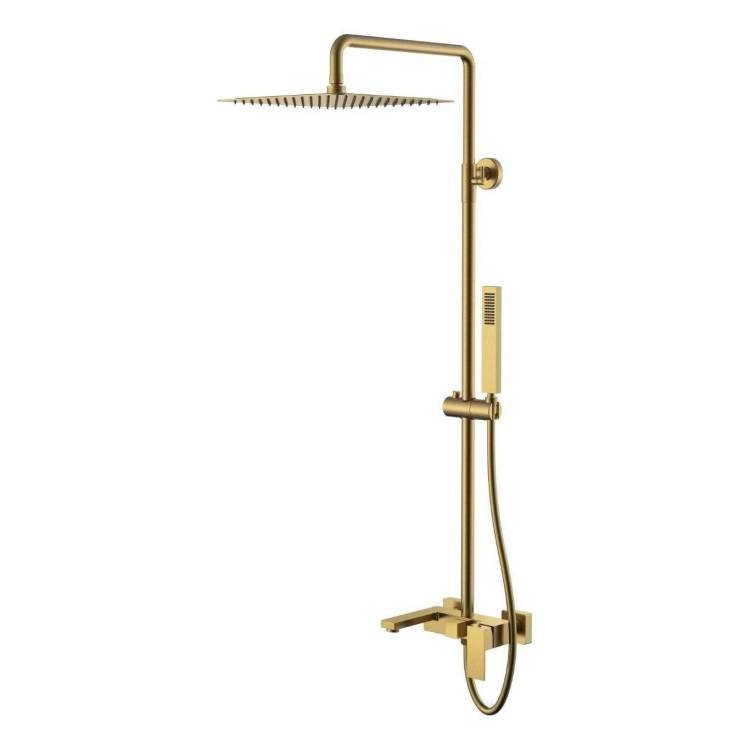 Душевая стойка Boheme Qubic 478-BR бронзовая