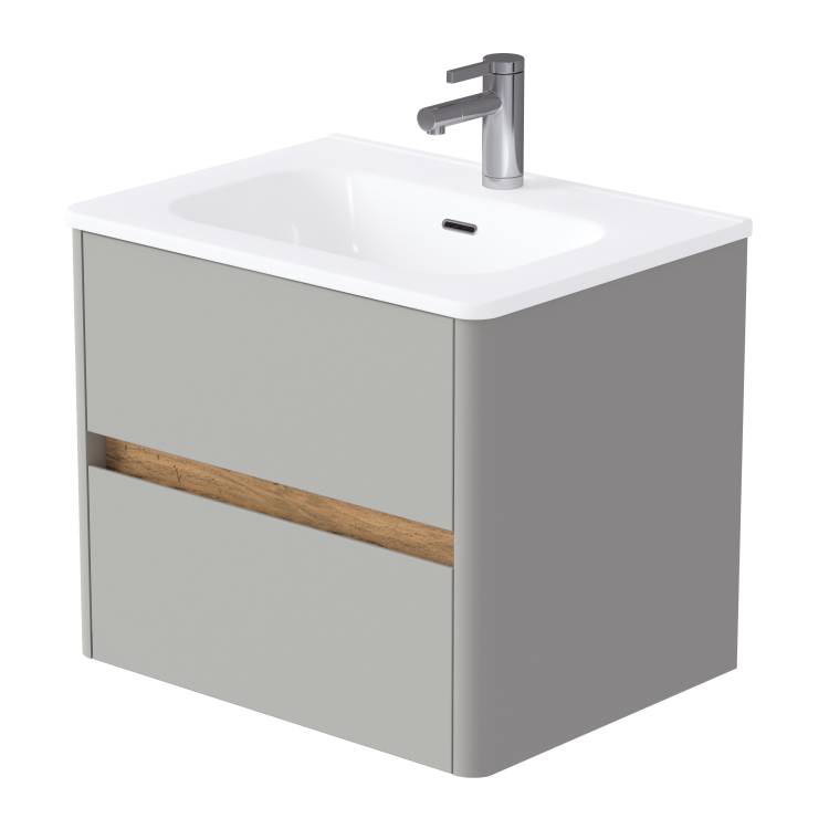 Тумба под раковину 1MarKa Mona Ц0000043601 агатовый серый, 70x45.3x50