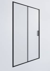 Душевая дверь в нишу Timo TD-120/03C-6 профиль черный, стекло прозрачное, 120x195