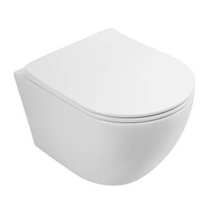 Унитаз подвесной Art&Max Sanremo AM026CHR/SC с сиденьем, белый