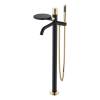 Смеситель для ванны Boheme Stick 129-BG Black Diamond Gold напольный