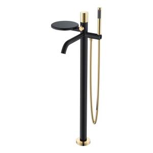 Смеситель для ванны Boheme Stick 129-BG Black Diamond Gold напольный