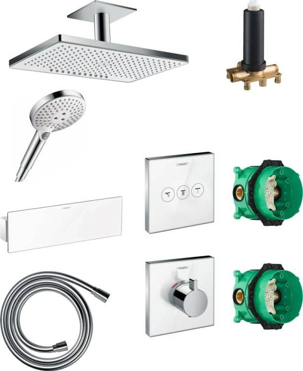 Душевой комплект Hansgrohe Rainmaker Select 460 (2 jet) 24004400 + 26530400 + 28272000 + 26456400 + 15734400 + 15736400