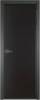 Межкомнатная дверь Profil Doors 1 AV цвет профиля Серая ночь, стекло безопасное 6 мм монохром черный 700x2000