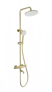 Душевая стойка Wonzon & Woghand WW-B3031-A1-BG с термостатом, золото