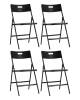 Набор из 4 складных стульев Stool Group Lite PP15 black X4 черный, банкетные