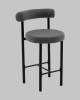 Стул полубарный Stool Group Флорео vd-plb-floreo-fl-grey темно-серый, букле фото 2