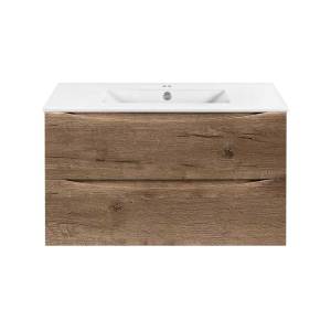 Тумба с раковиной Vincea Mia Slim 900 2 выкатных ящика, V.Oak