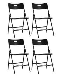 Набор из 4 складных стульев Stool Group Lite PP15 black X4 черный, банкетные