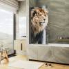 Шторка на ванну MaybahGlass MGV-930-ФП001-6 80x140, поворотная, стекло с рисунком 6 мм, профиль черный