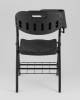 Стул складной Stool Group Кейт D25X-SH black черный, банкетный со столиком и полкой фото 5