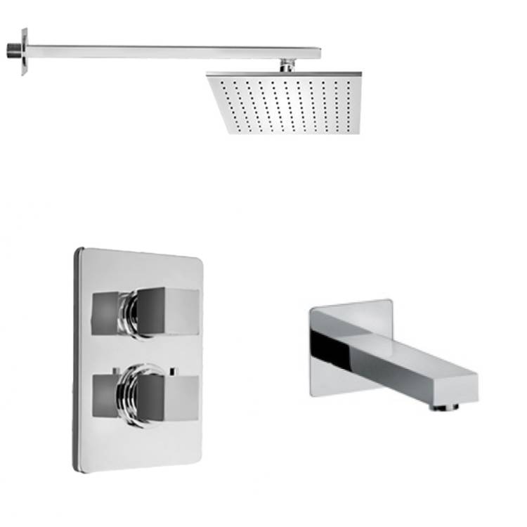Душевой комплект Paini Grazia 21CRSET26911THBATHHEAD на 2 потребителя, с верхним душем, хром