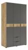 Шкаф платяной Mebelson Адам MSA-04.2564 дуб крафт золотой/графит
