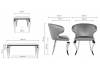 Обеденная группа Woodville Асуна 599470 white, gray, стулья велюр фото 2