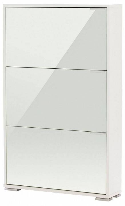 Обувница Вентал Viva-3LW Ven_00011 белый, белое стекло