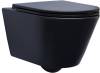 Унитаз подвесной Aquanet Lake LAKE-WB черный матовый, с сиденьем