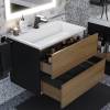 Тумба с раковиной Uperwood Barsa 293020547 подвесная, черная, дуб сонома, 70 см фото 5