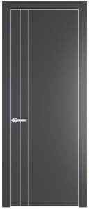 Межкомнатная дверь Profil Doors 12 PE полотно Графит, кромка алюминиевая с четырех сторон матовая, алюминиевый молдинг 3мм 800x2000