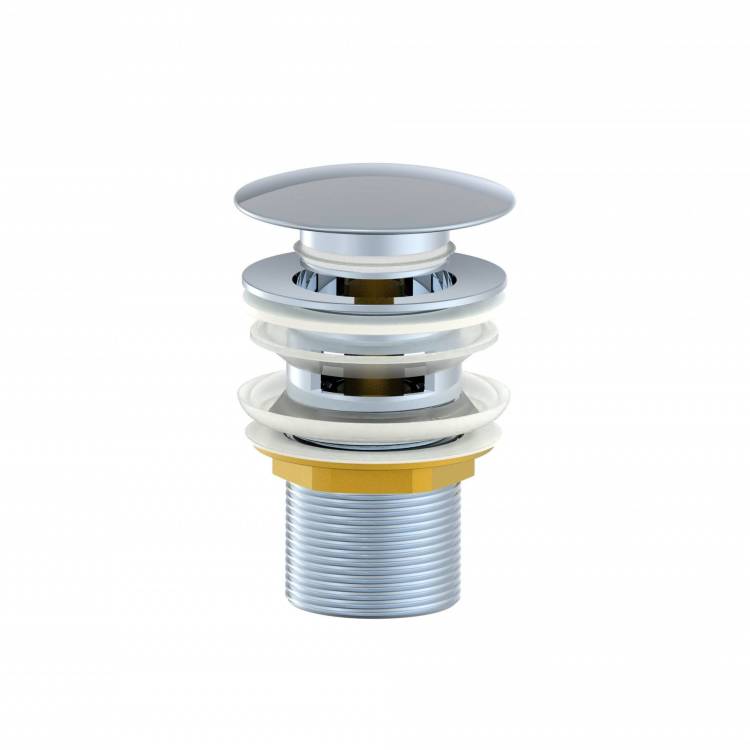 Донный клапан для раковины Wonzon & Woghand WW-88SS01-CR с переливом, хром