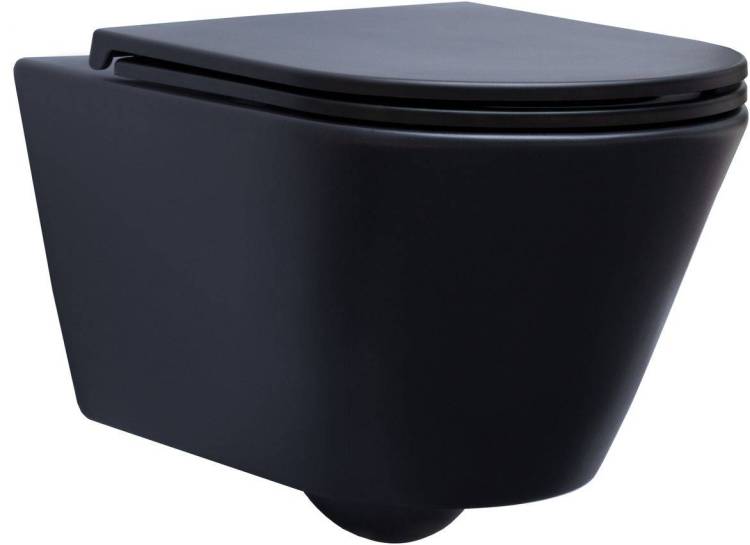 Унитаз подвесной Aquanet Lake LAKE-WB черный матовый, с сиденьем