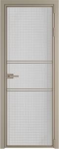 Межкомнатная дверь Profil Doors 2 AX цвет профиля Никель матовый, стекло безопасное 6 мм кризет 700x2000
