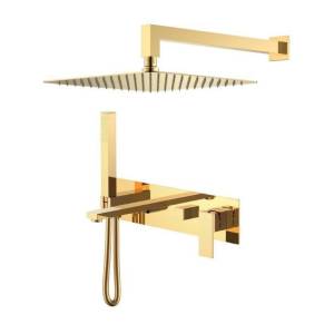 Душевой комплект Boheme Qubic 474-G золотой