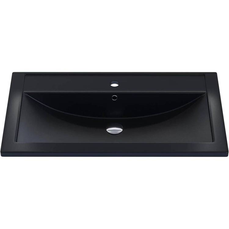 Раковина Uperwood Foster Quartz 291030038 черная матовая, уголь, 80x45.5