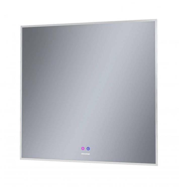 Зеркало Grossman Pragma-норма 188080 белый 80x80 см, LED подсветка, подогрев