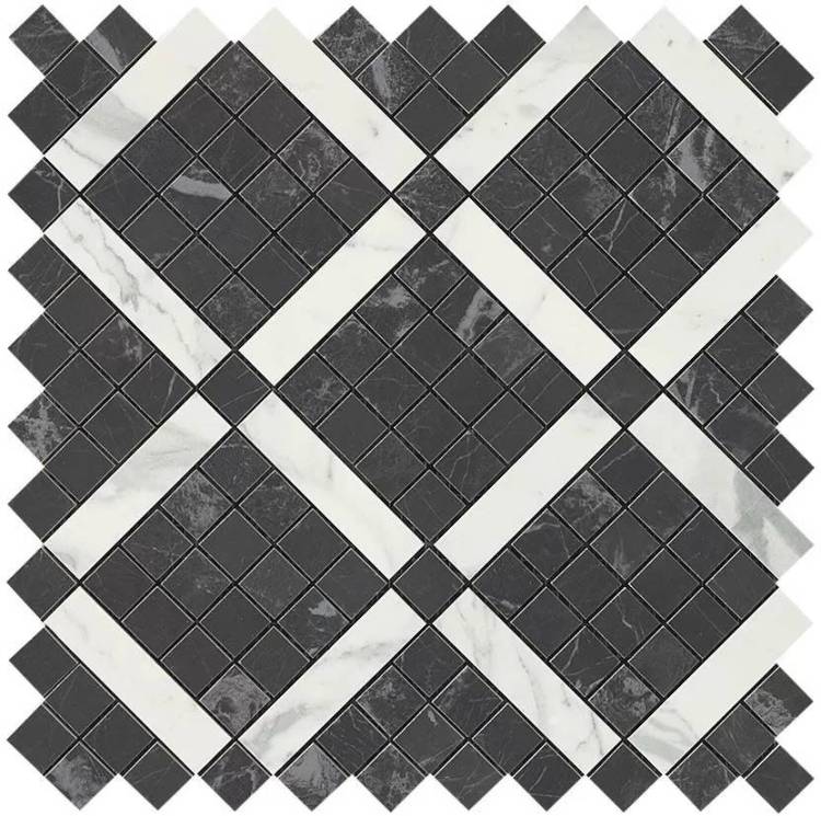 Мозаика Atlas Concorde Marvel Pro 9MVH Noir Mix Diagonal Mosaic 30.5x30.5