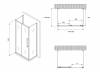 Душевой уголок Abber Schwarzer Diamant AG30180BH-S50B-S50B 50x195x180, профиль Черный фото 5