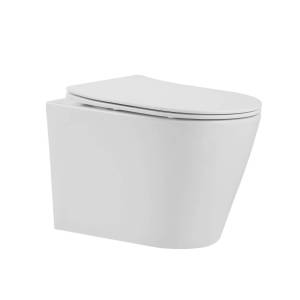 Унитаз подвесной Iberica Blanca Burgos Alto IB.BRA.234.1B1 с крышкой-сиденьем микролифт