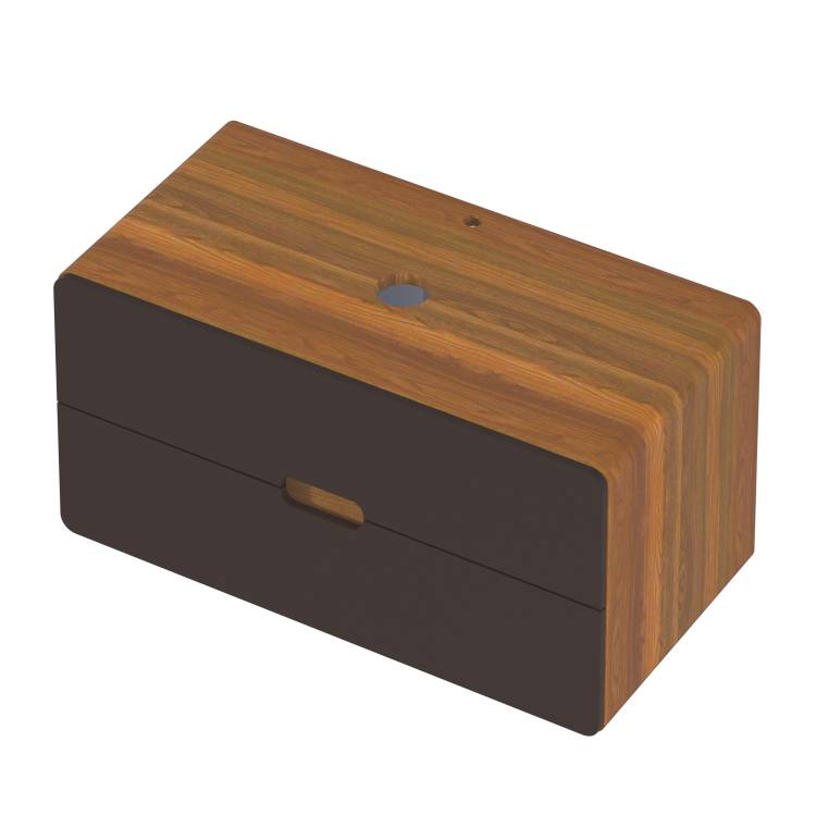 Тумба под раковину 1MarKa Vortex  Ц0000033061 орех ноче тортона, монолит найт, 100x50x50