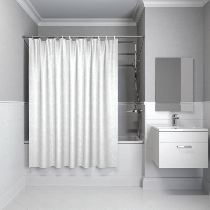 Штора для ванной Iddis Base BD05P24i11 полиэстер, 200x240, белый