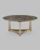 Стол журнальный Stool Group Кассия ECT-292-BRCGS-brown 5105-9 темная керамика 90x90x40 фото 2