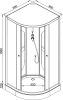 Душевая кабина AvaCan L909N без крыши, 90x90x200 фото 13