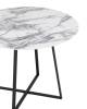 Стол обеденный Stool Group Дакота FDC8004 top wh.marble DUAL белый мрамор ножки черные 100x100x76 фото 3