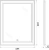 Зеркало BelBagno Kraft SPC-KRAFT-685-885-TCH-WARM-NERO черное, с подогревом фото 5