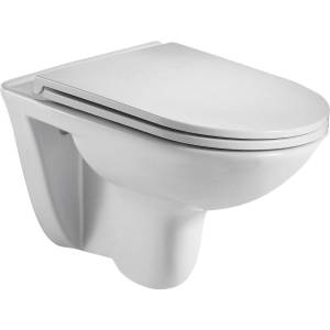 Унитаз подвесной Weltwasser WW SK 10000003811 Baarbach 004GL-WT безободковый, с крышкой-сиденьем микролифт, белый глянцевый