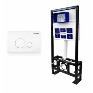 Система инсталляции для унитазов Bettoserb Sava Free Standing SFS40006457 клавиша смыва белый глянцевый