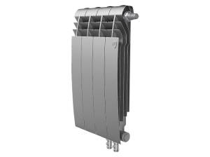Биметаллический секционный радиатор отопления Royal Thermo Biliner 500 / V Silver Satin / 4 секции