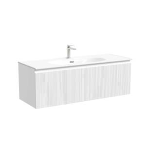 Тумба с раковиной Sancos Код (Code) CD120W + CN13004 белый матовый, 120x45.3