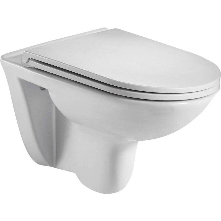 Унитаз подвесной Weltwasser WW SK 10000003811 Baarbach 004GL-WT безободковый, с крышкой-сиденьем микролифт, белый глянцевый