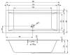 Акриловая ванна Riho Bathtubs B108011005 Rething cubic 190x80 pulg&play 190x80x62/48 фото 3